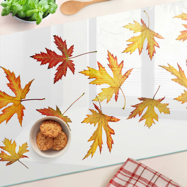 Planche à découper verre Feuilles d'érable aux couleurs d'automne
