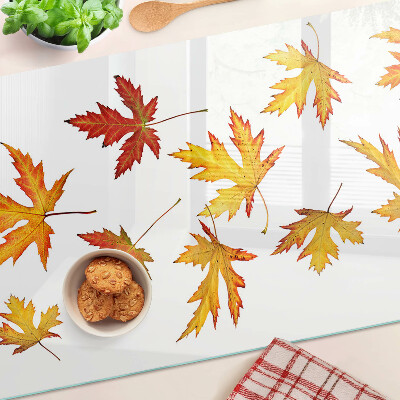 Planche à découper verre Feuilles d'érable aux couleurs d'automne