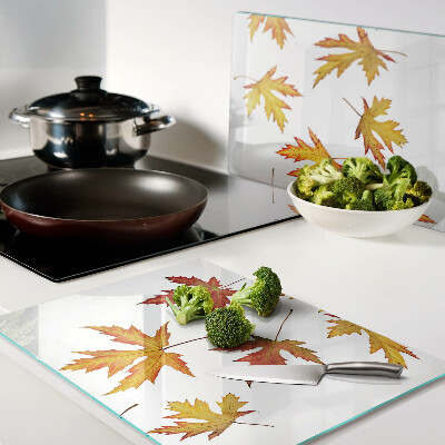 Planche à découper verre Feuilles d'érable aux couleurs d'automne