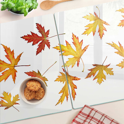 Planche à découper verre Feuilles d'érable aux couleurs d'automne