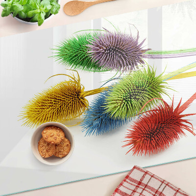 Planche à découper en verre Fleurs colorées et tridimensionnelles