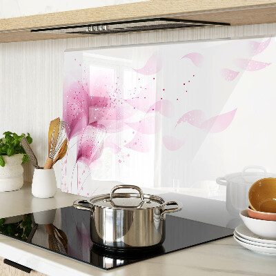 Planche à découper en verre Fleurs dans les tons de rose