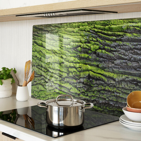 Planche à découper verre Écorce d'arbre verte