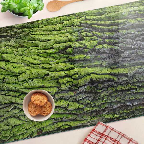 Planche à découper verre Écorce d'arbre verte