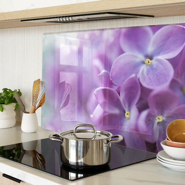 Planche à découper verre Fleurs aux tons violets