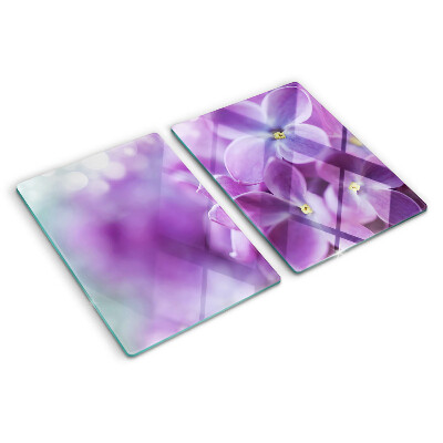 Planche à découper verre Fleurs aux tons violets