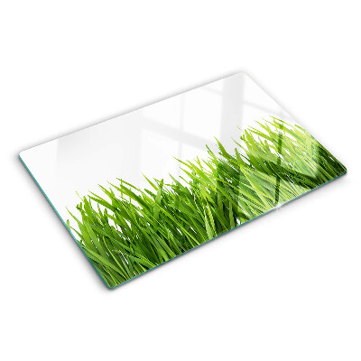 Planche à découper en verre herbe verte