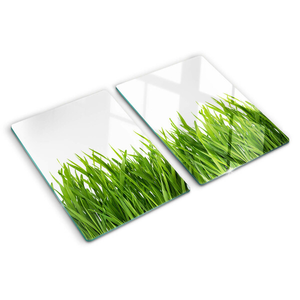 Planche à découper en verre herbe verte