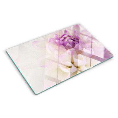 Planche à découper verre Une composition florale dans les tons violets