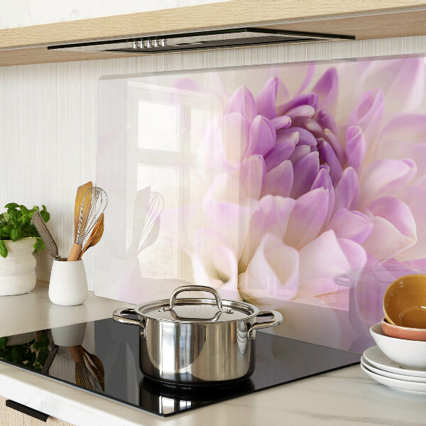 Planche à découper verre Une composition florale dans les tons violets