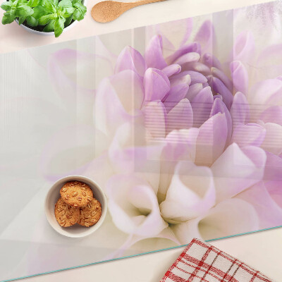Planche à découper verre Une composition florale dans les tons violets