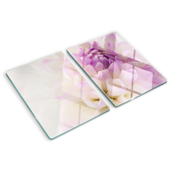 Planche à découper verre Une composition florale dans les tons violets