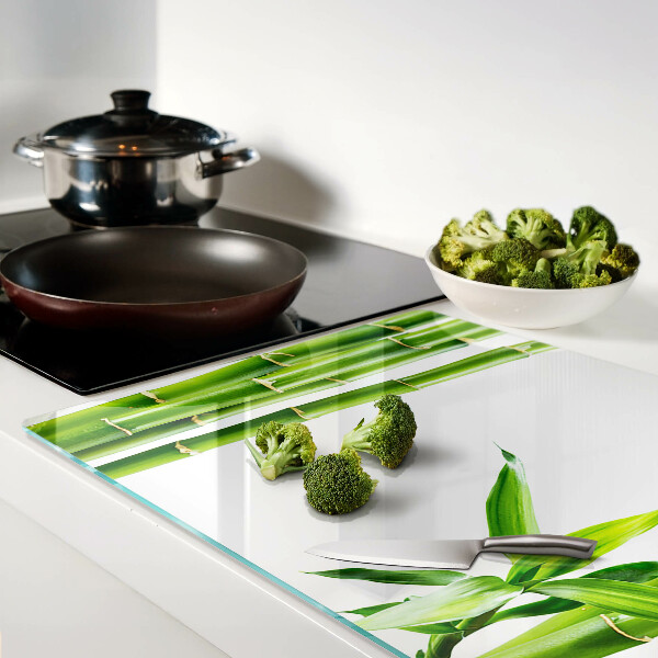 Planche à découper verre Bambou aux tons verts