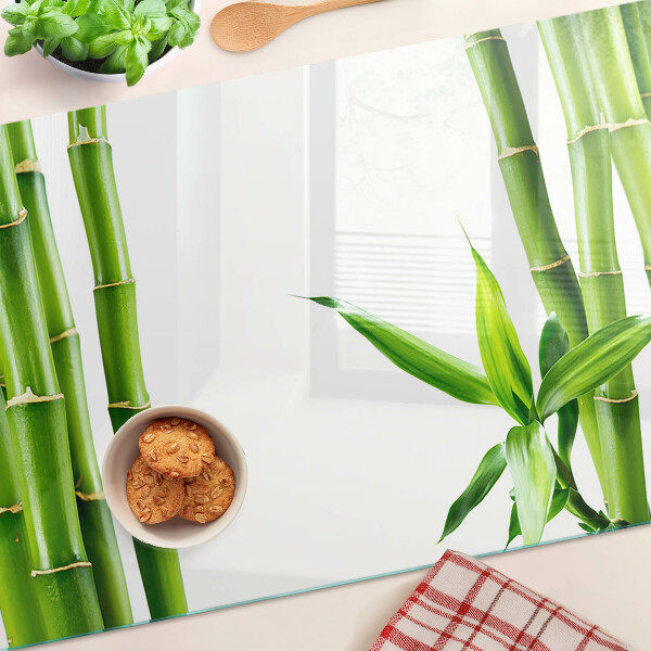 Planche à découper verre Bambou aux tons verts