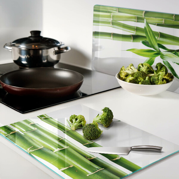 Planche à découper verre Bambou aux tons verts
