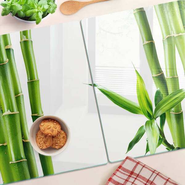 Planche à découper verre Bambou aux tons verts