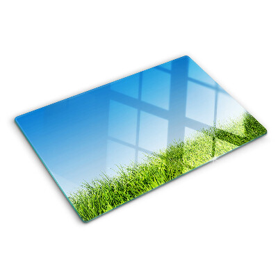 Planche à découper en verre Prairie verte sous un ciel bleu