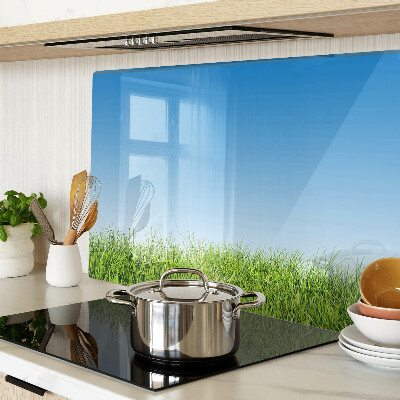 Planche à découper en verre Prairie verte sous un ciel bleu