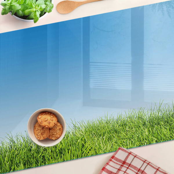 Planche à découper en verre Prairie verte sous un ciel bleu