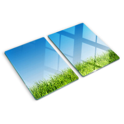 Planche à découper en verre Prairie verte sous un ciel bleu