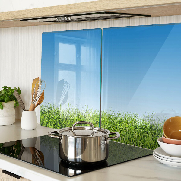 Planche à découper en verre Prairie verte sous un ciel bleu