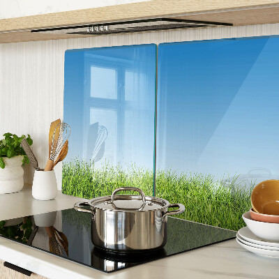 Planche à découper en verre Prairie verte sous un ciel bleu
