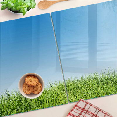 Planche à découper en verre Prairie verte sous un ciel bleu