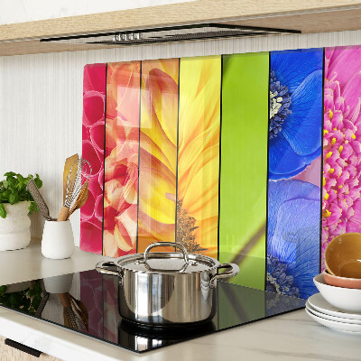 Planche à découper verre Motifs floraux aux couleurs intenses