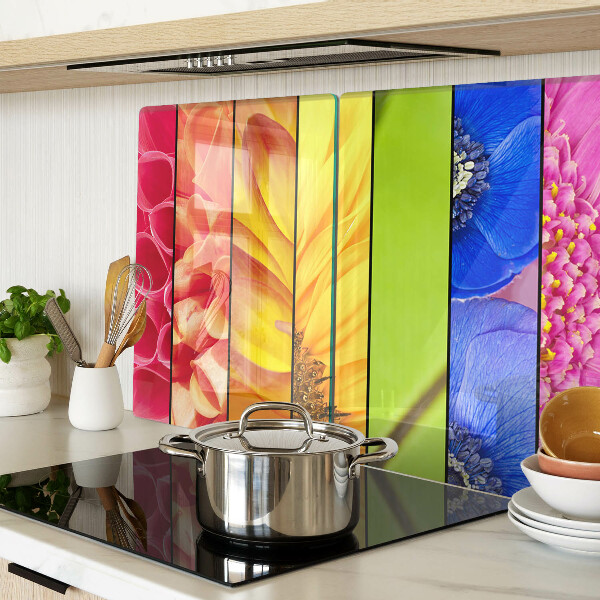 Planche à découper verre Motifs floraux aux couleurs intenses