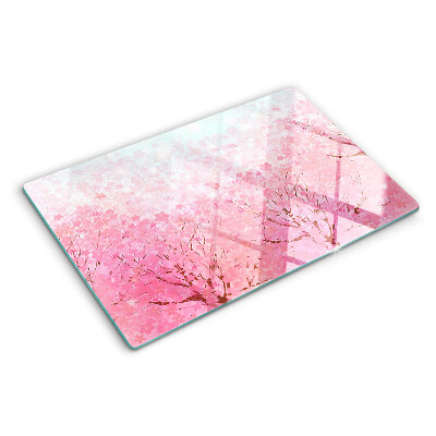 Planche à découper en verre Motifs floraux Sakura