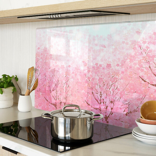 Planche à découper en verre Motifs floraux Sakura