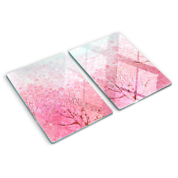 Planche à découper en verre Motifs floraux Sakura