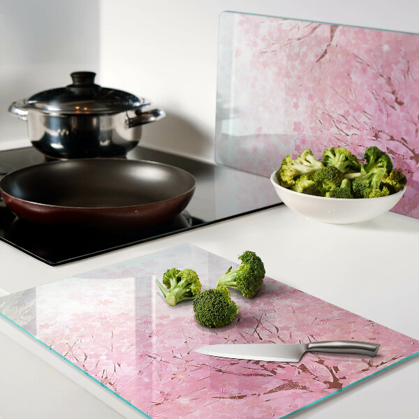 Planche à découper en verre Motifs floraux Sakura
