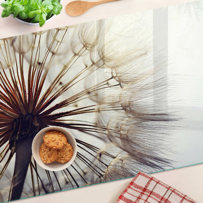Planche à découper en verre Pissenlits à la lumière