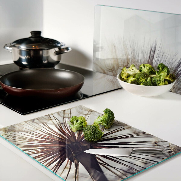 Planche à découper en verre Pissenlits à la lumière