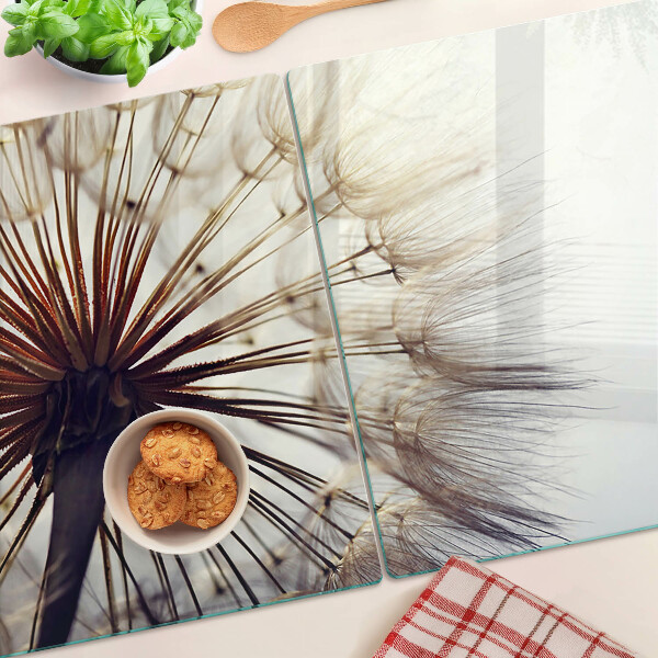 Planche à découper en verre Pissenlits à la lumière
