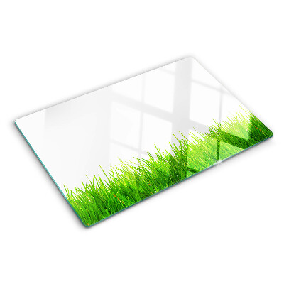 Planche à découper en verre herbe verte