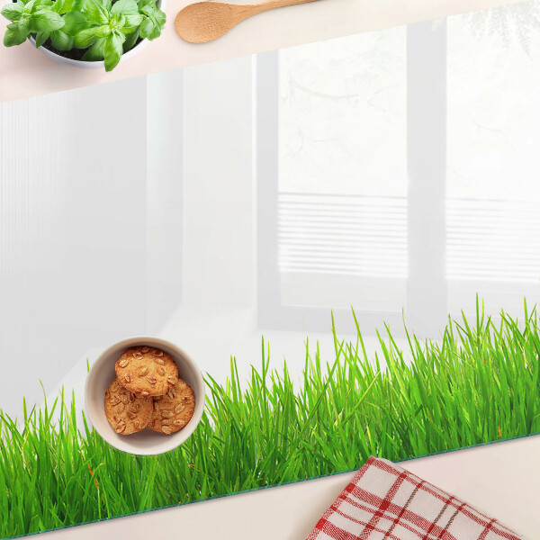 Planche à découper en verre herbe verte