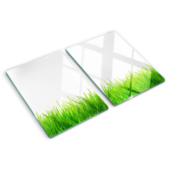 Planche à découper en verre herbe verte
