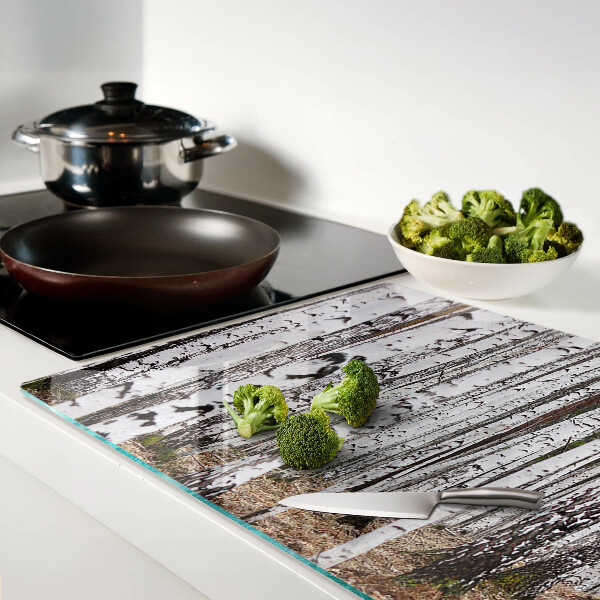 Planche à découper verre Troncs blancs de bouleaux