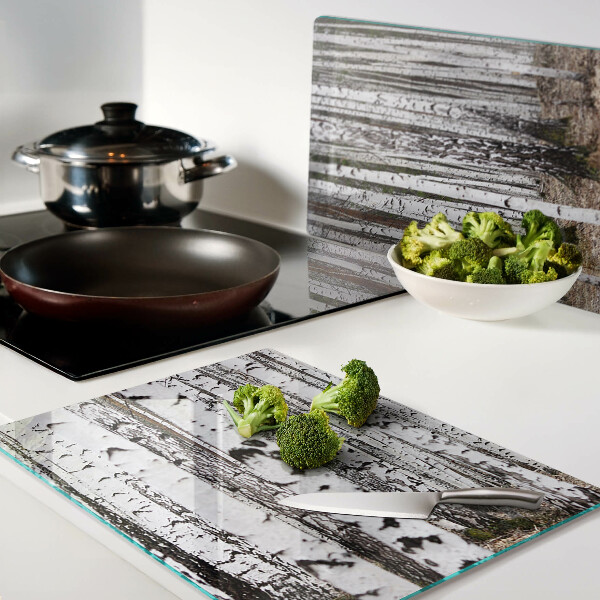 Planche à découper verre Troncs blancs de bouleaux