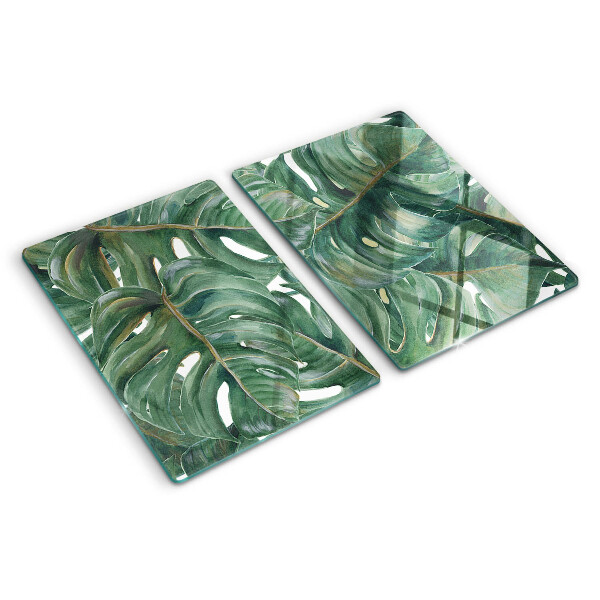 Planche à découper verre Feuilles de Monstera