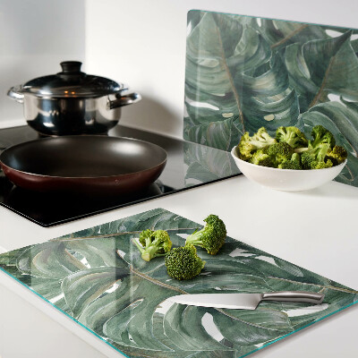 Planche à découper verre Feuilles de Monstera