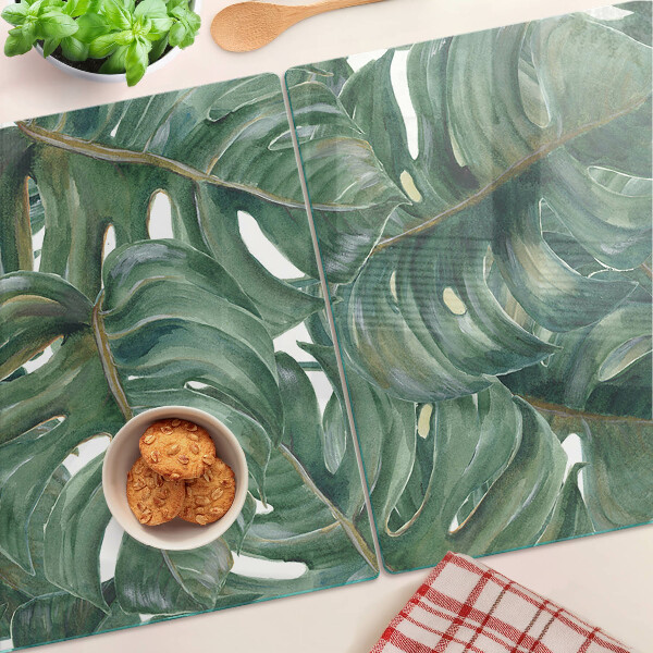Planche à découper verre Feuilles de Monstera