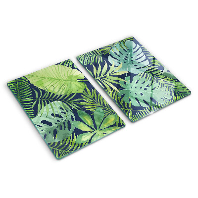 Planche à découper verre végétation tropicale