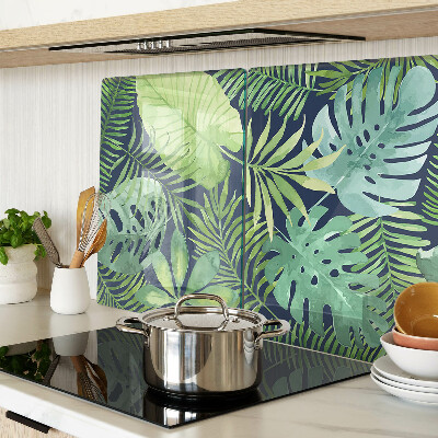 Planche à découper verre végétation tropicale