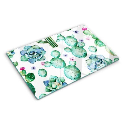 Planche à découper verre Cactus et plantes succulentes