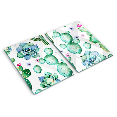 Planche à découper verre Cactus et plantes succulentes
