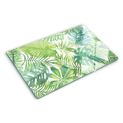 Planche à découper en verre Motif végétal avec des feuilles