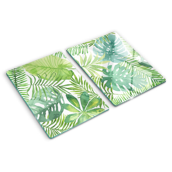 Planche à découper en verre Motif végétal avec des feuilles